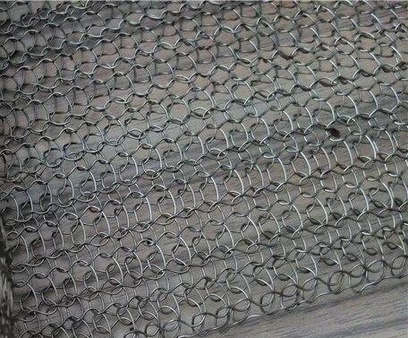 Irregular Hole Stainless Steel Knitted Wire Mesh Heat Shield Isolators / Vibration Dampeners