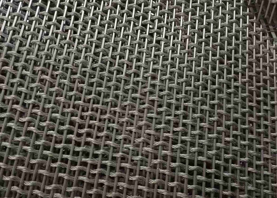 Metal tecido decorativo frisado Mesh Black do revestimento da fachada