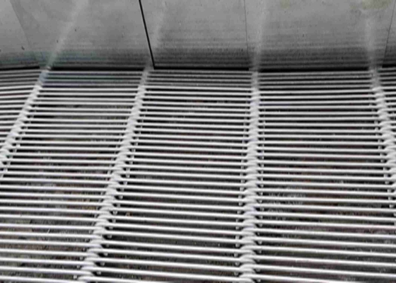 Comprimento 10m-50m Flat Wire Mesh Conveyor Belt Área aberta 67,5%-86% Diâmetro 0,9mm-2,35mm