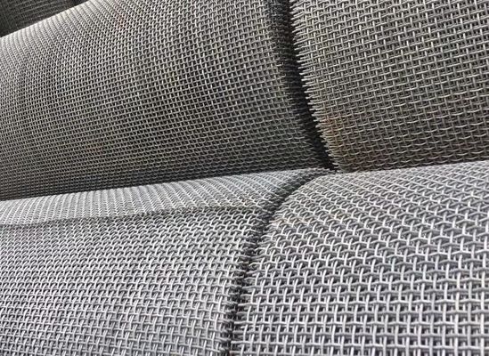 Setor mineiro frisado de aço inoxidável de Mesh For Vibrating Screen In do fio de SS304 SS201