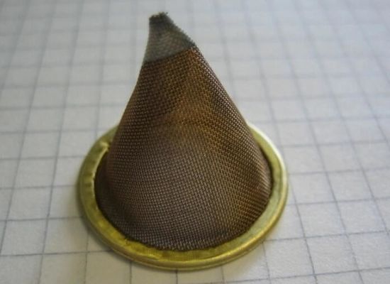 Parte inferior cônica de bronze de Mesh Filters With Flat Sharp do fio do filtro SS304