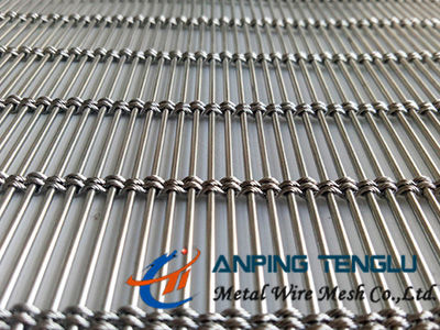 Cabo e Rod Metal Mesh Screen, principalmente de aço inoxidável, de alumínio, de cobre