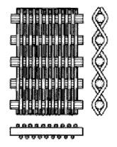 A planície reversa holandesa tece o fio (RPDW) Mesh With High Mechanical Stability